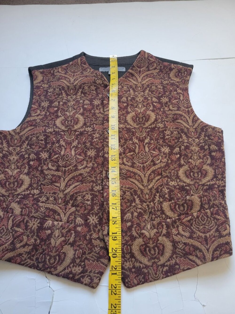 Le Collezioni Structure Sweater Vest Size S Book Nerd Lagenlook Preppy Academia - Picture 9 of 12
